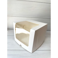 Коробка торт 210*210*180 з вікном -- книжка