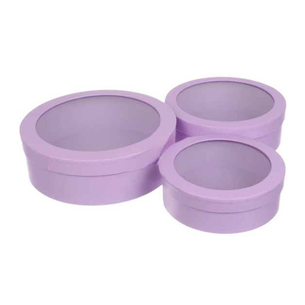 Коробка для зефіру подар. 24 см бузкова