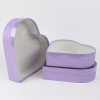 Коробка для зефіру подар. серце 25 см бузкова