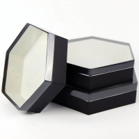 Коробка для зефіру подар. шестигранна 23 см чорна