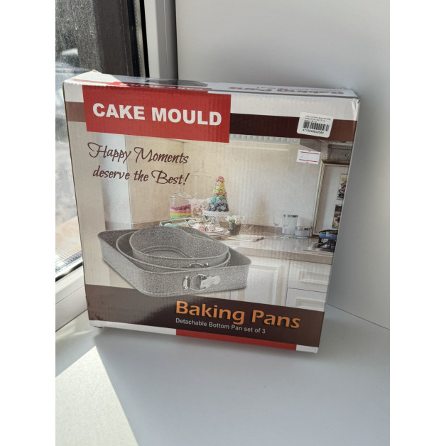 набір розємних форм МН-2558 (серце 24 см, круг 26 см, квадрат 28 см)