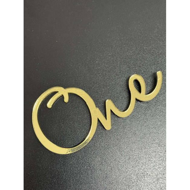Топер пластик "One"-золото