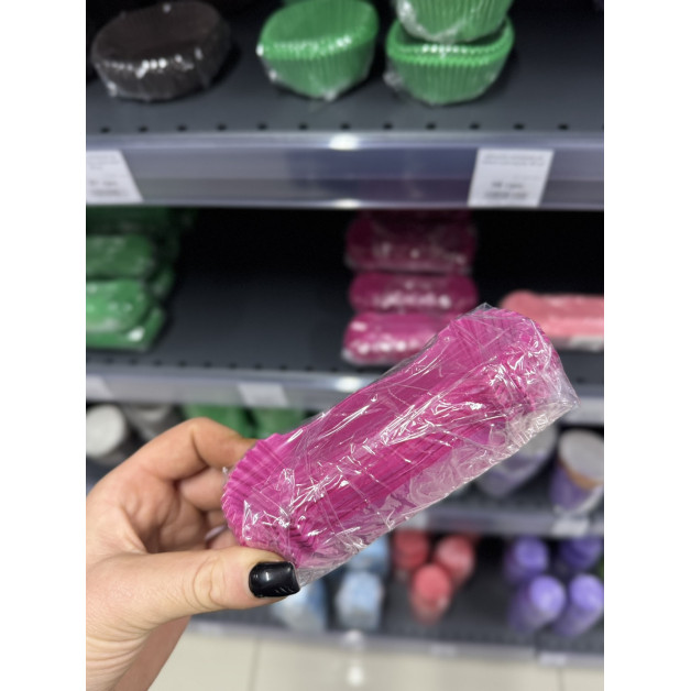 Капсули для еклерів 50 шт 10 см рожеві