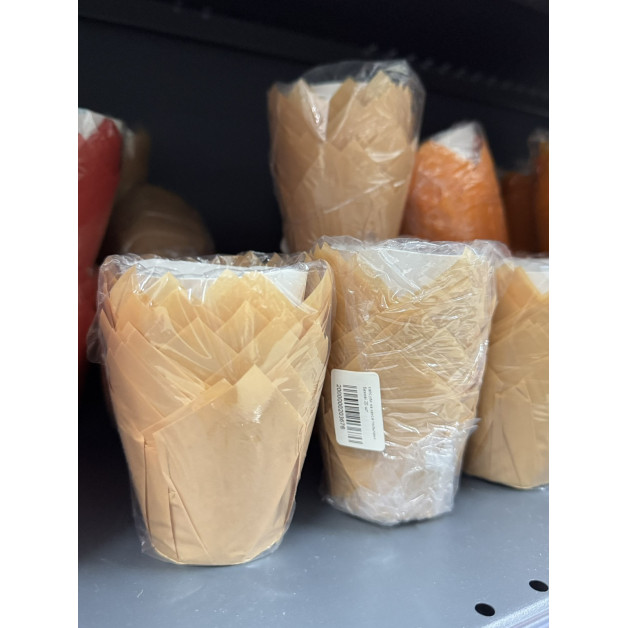 капсули на кекси тюльпани бежеві 20 шт