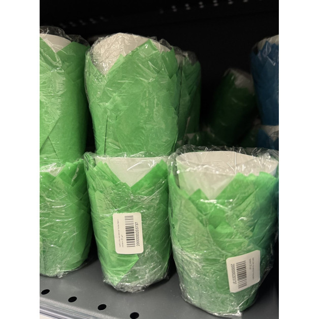 капсули на кекси тюльпани зелені 20 шт