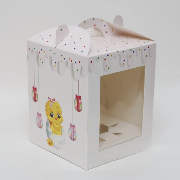 Коробка для паски 17*17*21 з малюнком