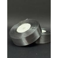 Лента атлас 2,5 см графітний (03) 32 м