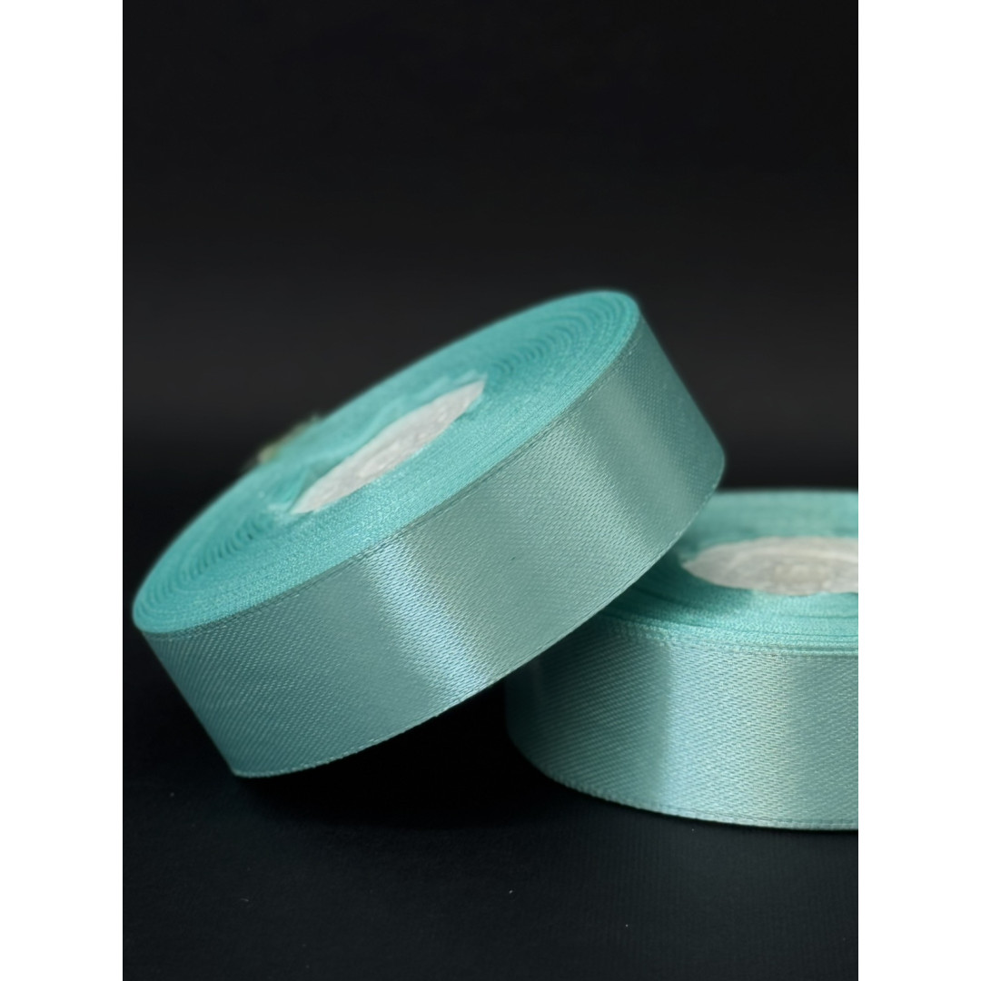 Лента атлас 2,5 см тіфані (199) 32 м