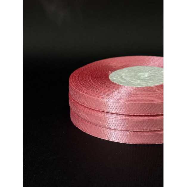 Лента атлас 0,6 см світло-коралова (65) 30 м