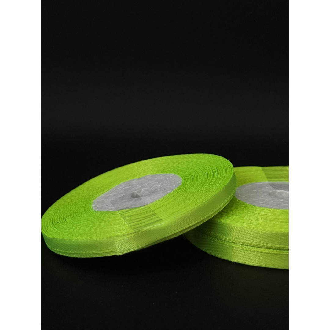 Лента атлас 0,6 см світло-салатовий (57) 30 м