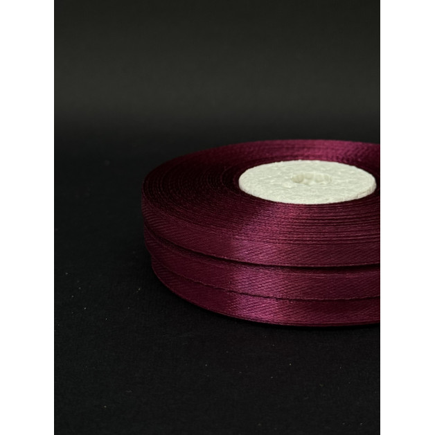 Лента атлас 0,6 см темно-бордова (83) 30 м