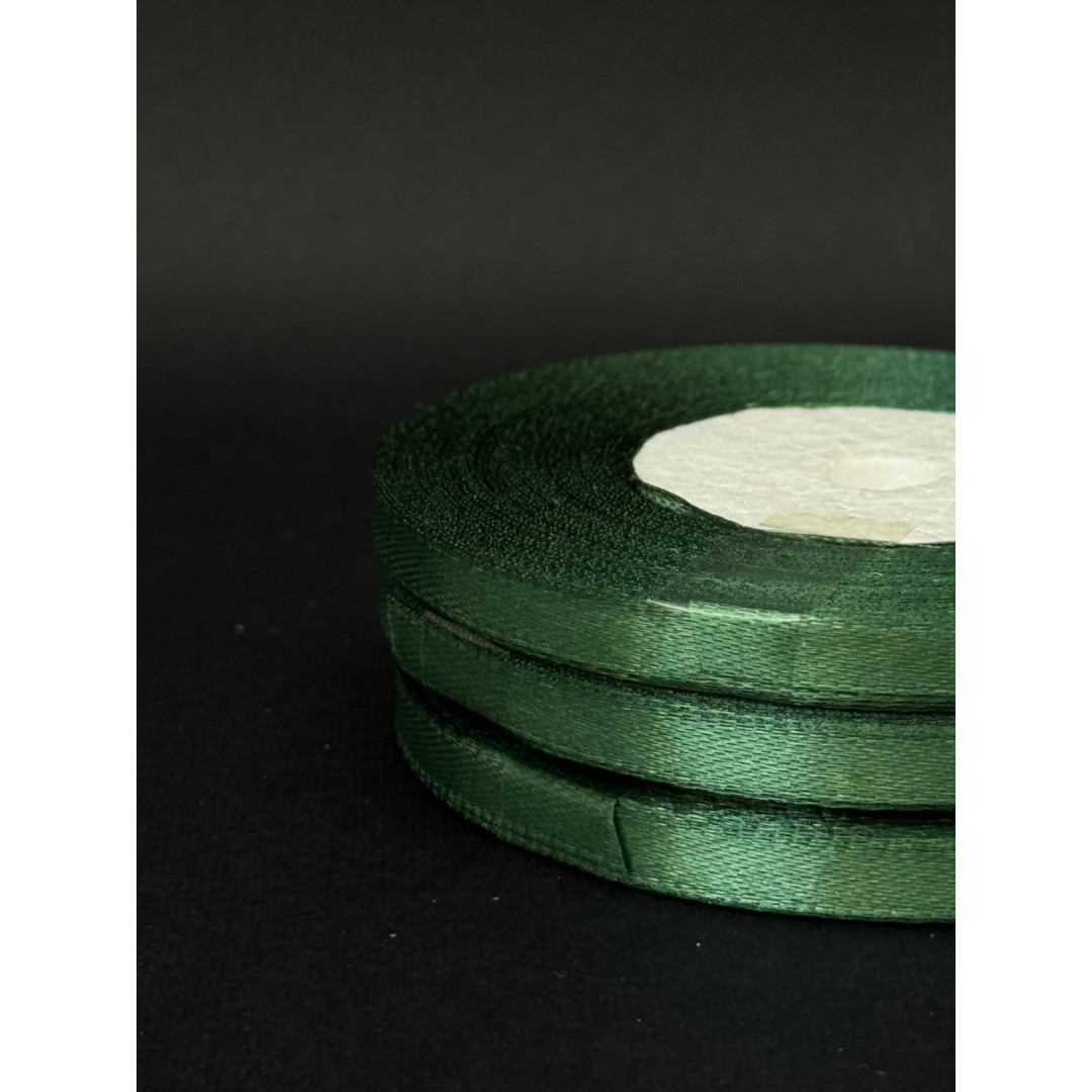 Лента атлас 0,6 см темно-зелений (56) 30 м