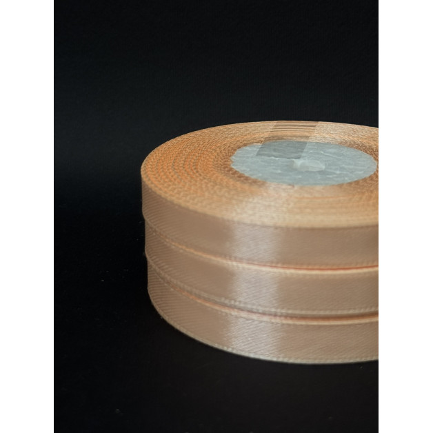 Лента атлас 0,9 см персиковий (07) 30 м