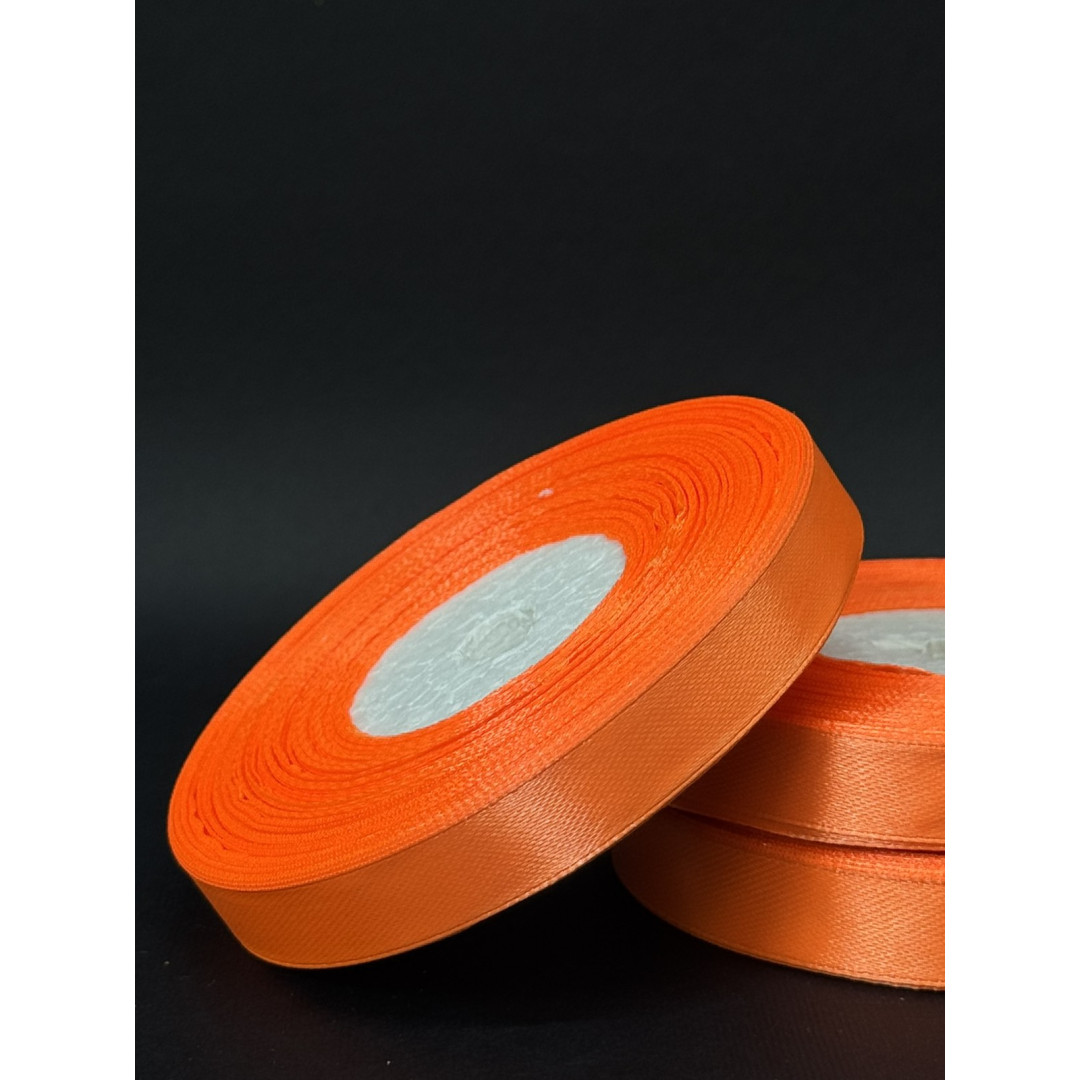 Лента атлас 0,9 см помаранчева (151) 30 м