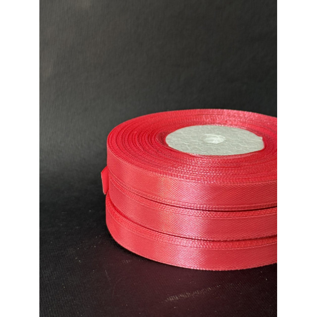 Лента атлас 0,9 см світло-коралова (65) 30 м