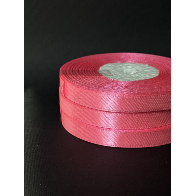 Лента атлас 0,9 см яскраво-рожевий (05) 30 м
