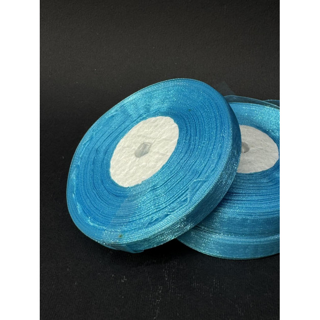 Лента органз. 0,9 см бірюза 45 м