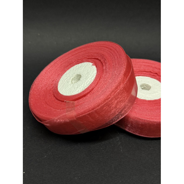 Лента органз. 2 см кораловий 45 м