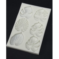 Молд листочки монстери 6 шт 7,5*12 см