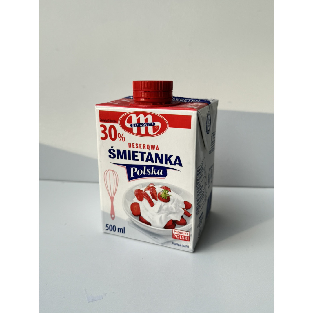 Вершки тваринні 30 % кондитерські 0.5л Сметанка