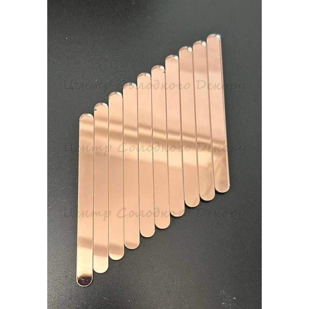 Палички для морозива 114мм 10 шт акрил рожевий
