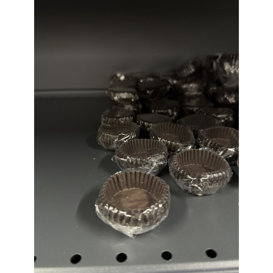 капсули паперові d 3.5 h12,5 50 шт для попсів і цукерок коричневі