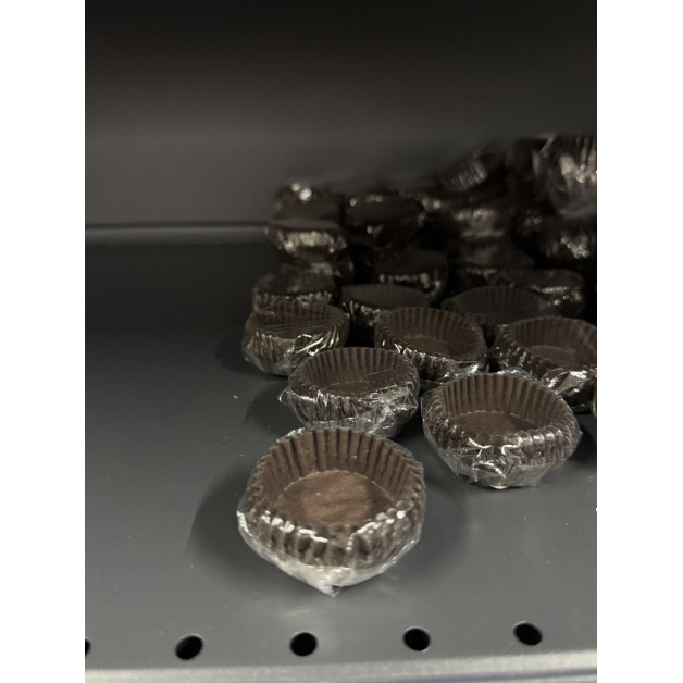 капсули паперові d 3.5 h12,5 50 шт для попсів і цукерок коричневі