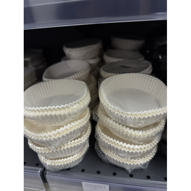 капсули паперові на кекси 8*2,5см білі 50 шт