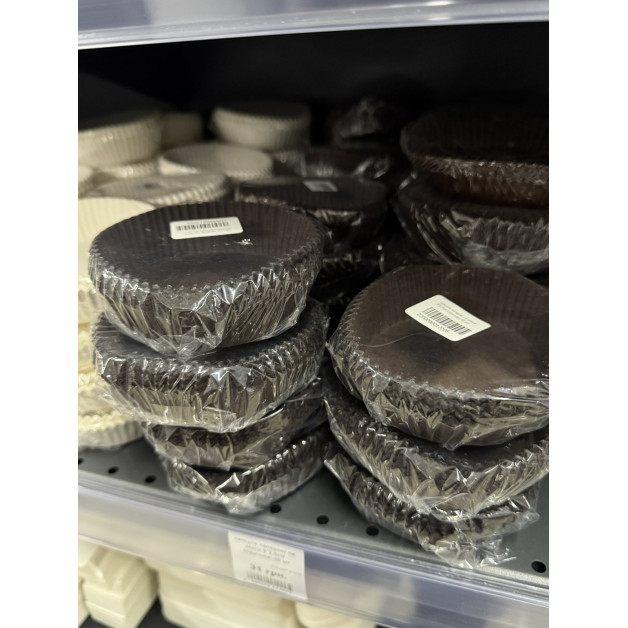 капсули паперові на кекси 8*2,5см коричневі 50 шт