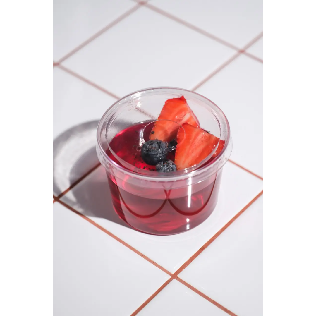 Посуд для десертів з кришкою 15 шт Круглий 180 мл. Італія.