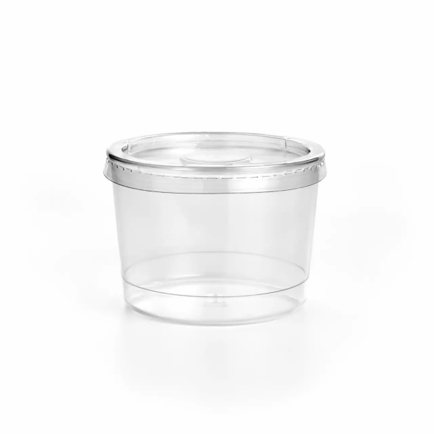 Посуд для десертів з кришкою 15 шт Круглий 180 мл. Італія.