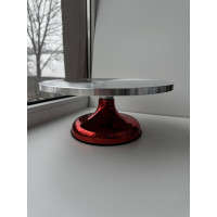 підставка поворотна металева металік червоний діам 30 см