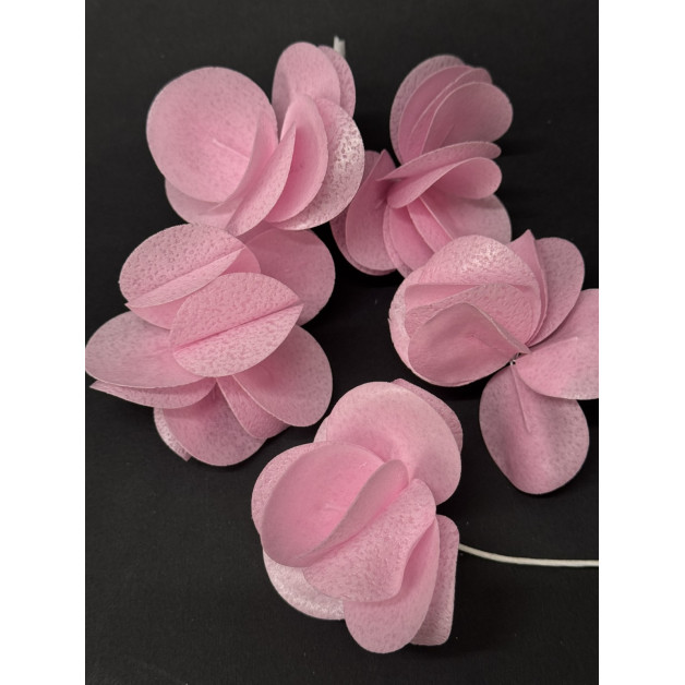 Набір " Вафельні квіти " рожеві 5 шт