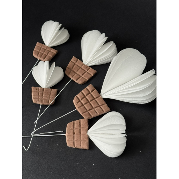 Набір "Вафельні повітряні кулі" 5 шт білі