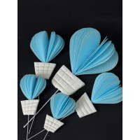 Набір "Вафельні повітряні кулі" 5 шт блакитні