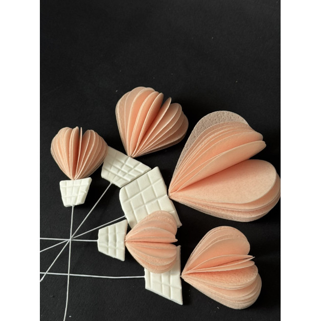 Набір "Вафельні повітряні кулі" 5 шт персик