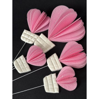 Набір "Вафельні повітряні кулі" 5 шт рожеві