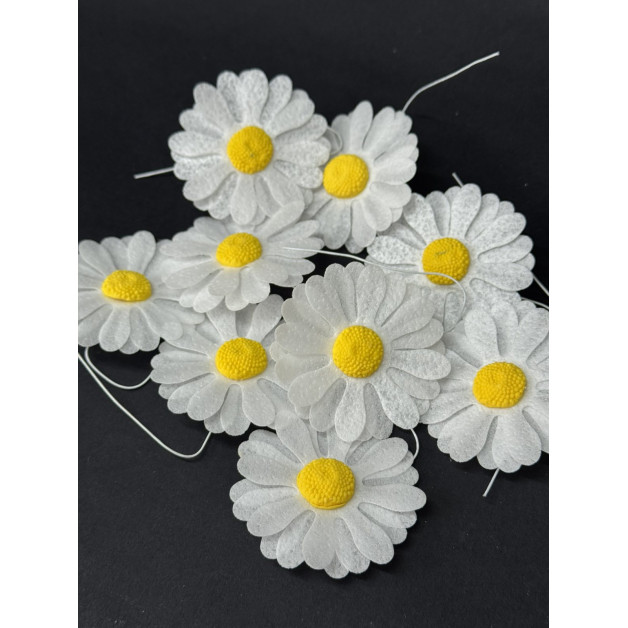 Набір "Вафельні ромашки на дротику 9 шт"