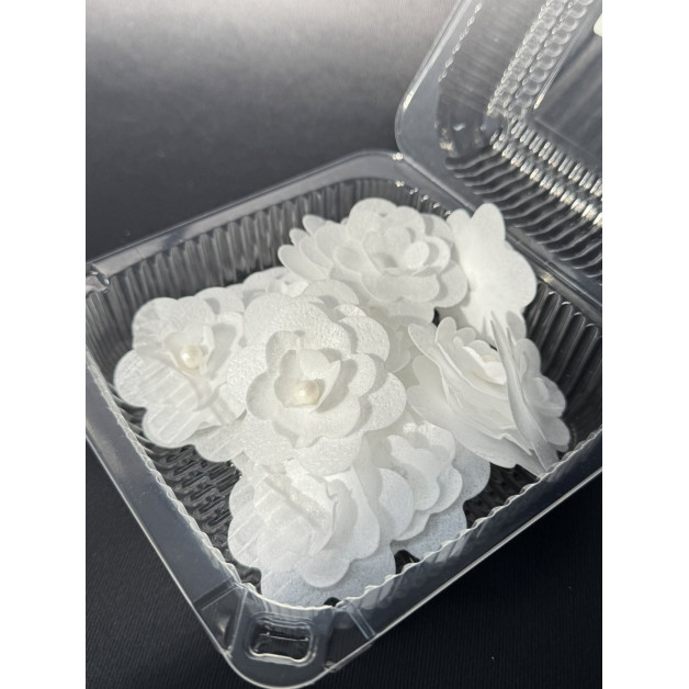 Вафельні квіти " Мальви махрові " 20 шт перлина