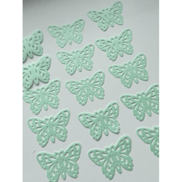 Вафельні метелики ажурні зелені 20 шт