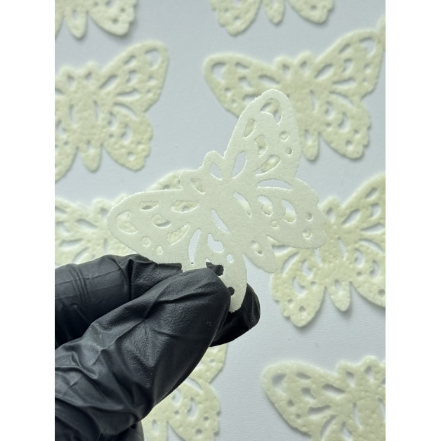 Вафельні метелики ажурні жовті 20 шт