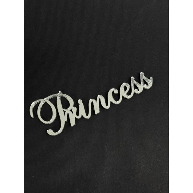 Топер пластик "Princess"-срібло  
