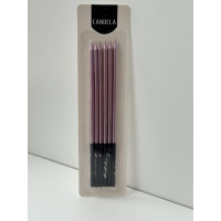 Свічки 6 шт еліт рожеві