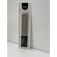 Свічки 6 шт еліт срібні