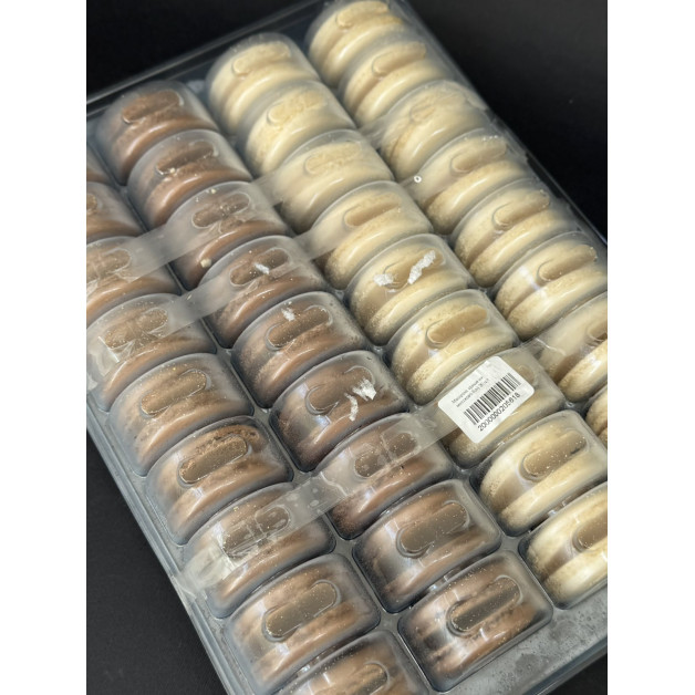 Макаронс кришечки мікс (коричневі-білі) 36 шт