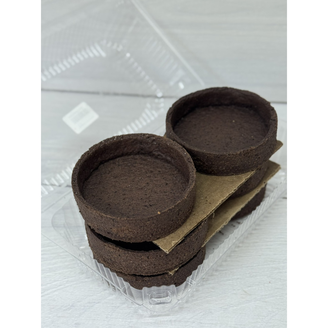 Тарт круглі 9 см 6 шт Какао
