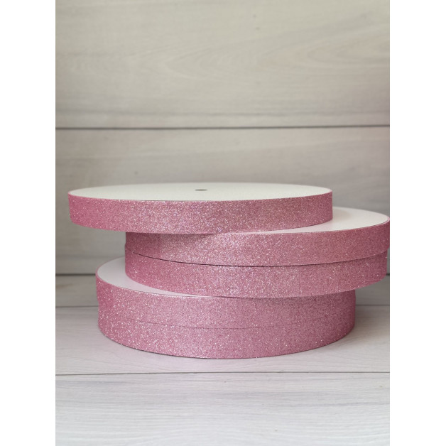 Підложка сендвіч глітер рожева h2,5 d25см