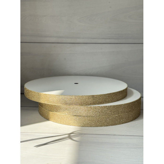 Підложка сендвіч глітер золота h2,5 d30см