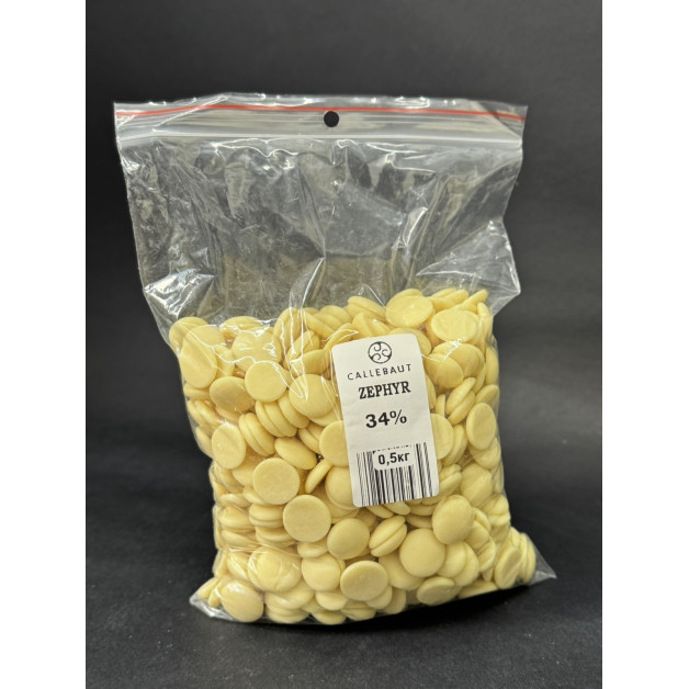 шоколад Callebaut білий Zephyr 34% 0.5 кг