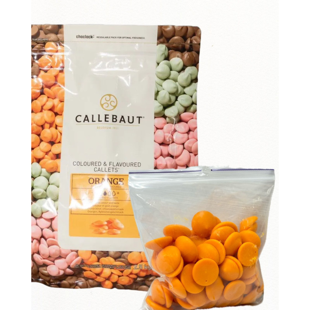 шоколад Callebaut оранжевий (апельсин)0.100г на основі білого шоколаду 29%
